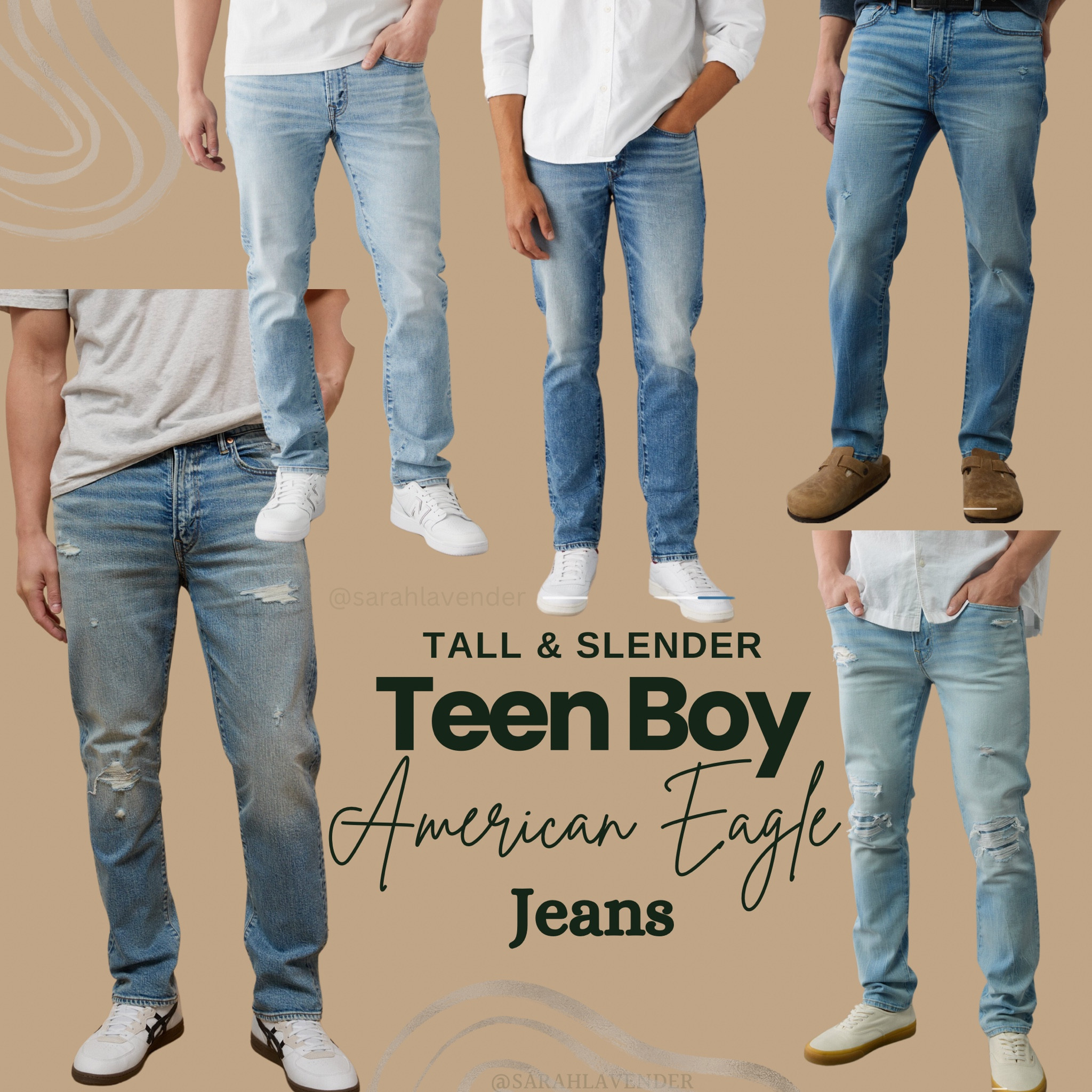 Tall parents equal tall kids. As hard as it is to find myself long length, it’s even harder to find my tall and slim teen jeans. If you have a tall and slender teen boy, American Eagle Slim fit jeans are the way to go! They offer extended sizes online only. My teen wears a 30x36. These are some of his favs we have ordered. 

#LTKFallSale #LTKBacktoSchool #LTKSaleAlert