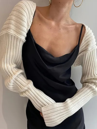 Solid Open Front Crop Cardigan, Y2K Long Sleeve Cardigan For Spring & Fall, Women's Clothing | Temu Affiliate Program