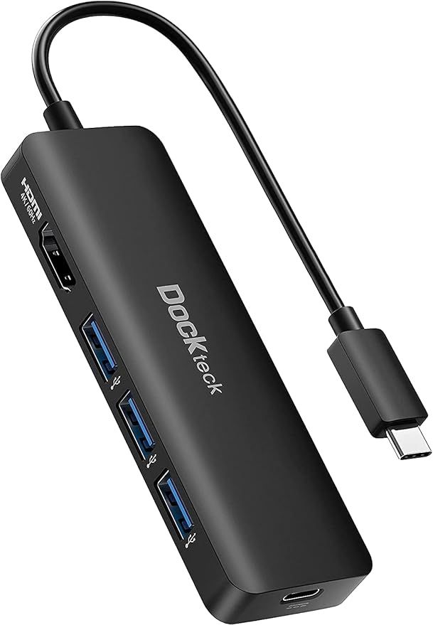 USB C HUB 4K 60Hz, Dockteck USB-C Multiport Adapter 5-in-1 with 4K HDMI, 100W Power Delivery, 3 U... | Amazon (US)
