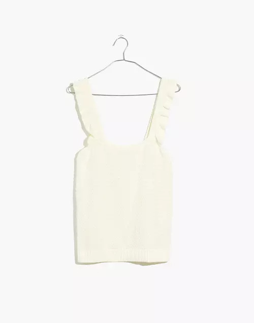 Crocheted Ruffle-Strap Sweater Tank | Madewell