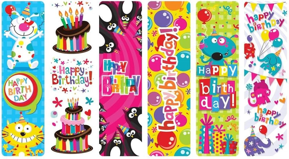 Raymond Geddes Happy Birthday Assorted Bookmarks For Kids (Pack of 100) | Amazon (US)