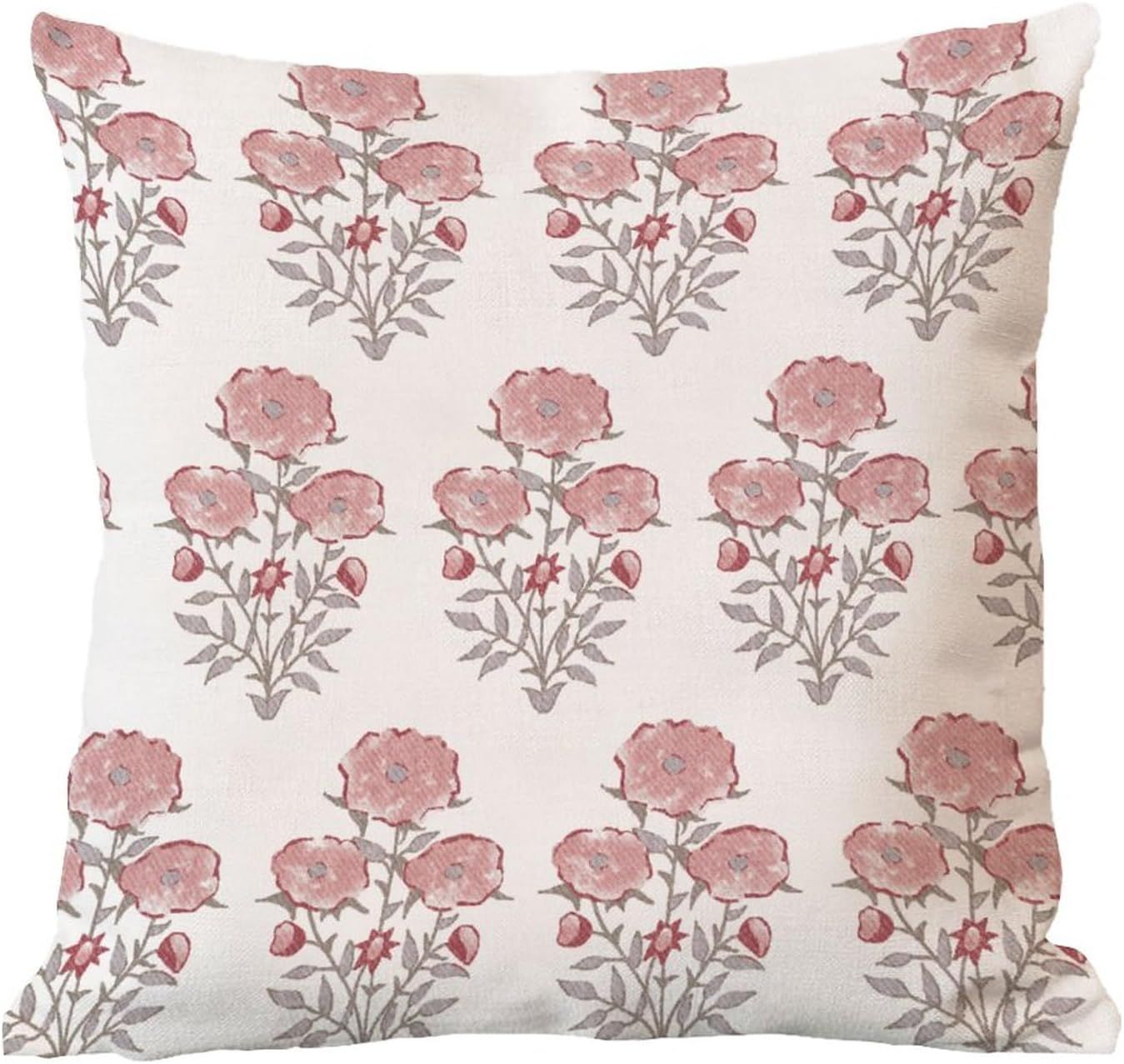 Rose Red Mughal Flower in Monsoon Euro Sham Pillow Covers Chinoiserie Style Case Asian Throw Cush... | Amazon (US)