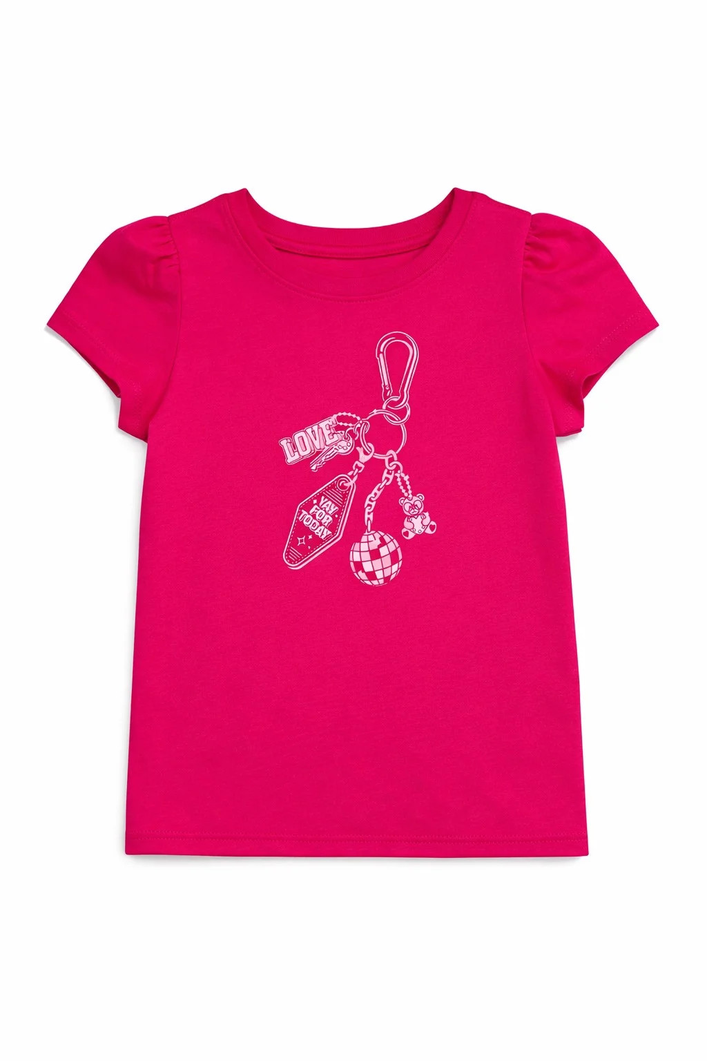 Wonder Nation Toddler Girl Puff-Sleeve Graphic Tee, Sizes 18M–5T | Walmart (US)