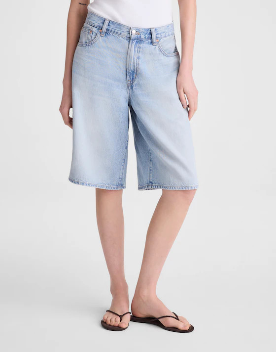 The V-Waist Bermuda Short in Airy Denim | Madewell