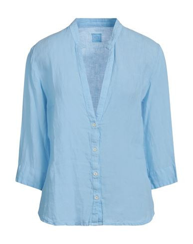 120% Lino Woman Shirt Light blue Size 10 Linen | YOOX (US)
