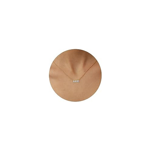 SELFROSE Dainty Gold Necklace for Women, 14k Gold Plated Diamond Choker Necklace Cute Gold CZ Pendant Necklaces for Women Trendy Simple Gold Necklace Aesthetic Gold Jewelry for Gifts | Amazon (US)