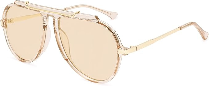 Retro Oversized 70s 90s Aviator Sunglasses for Women Men Trendy Vintage Square Sun Glasses SJ2693 | Amazon (US)