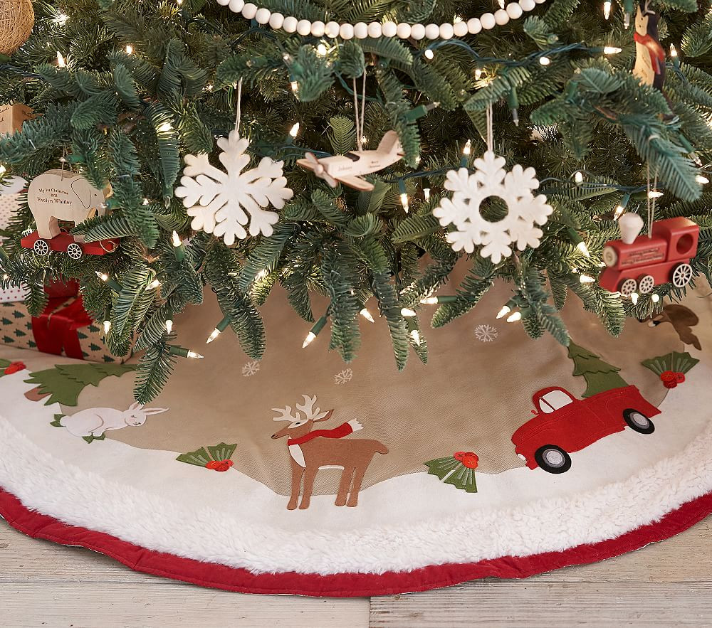 Woodland Tree Skirt | Pottery Barn Kids