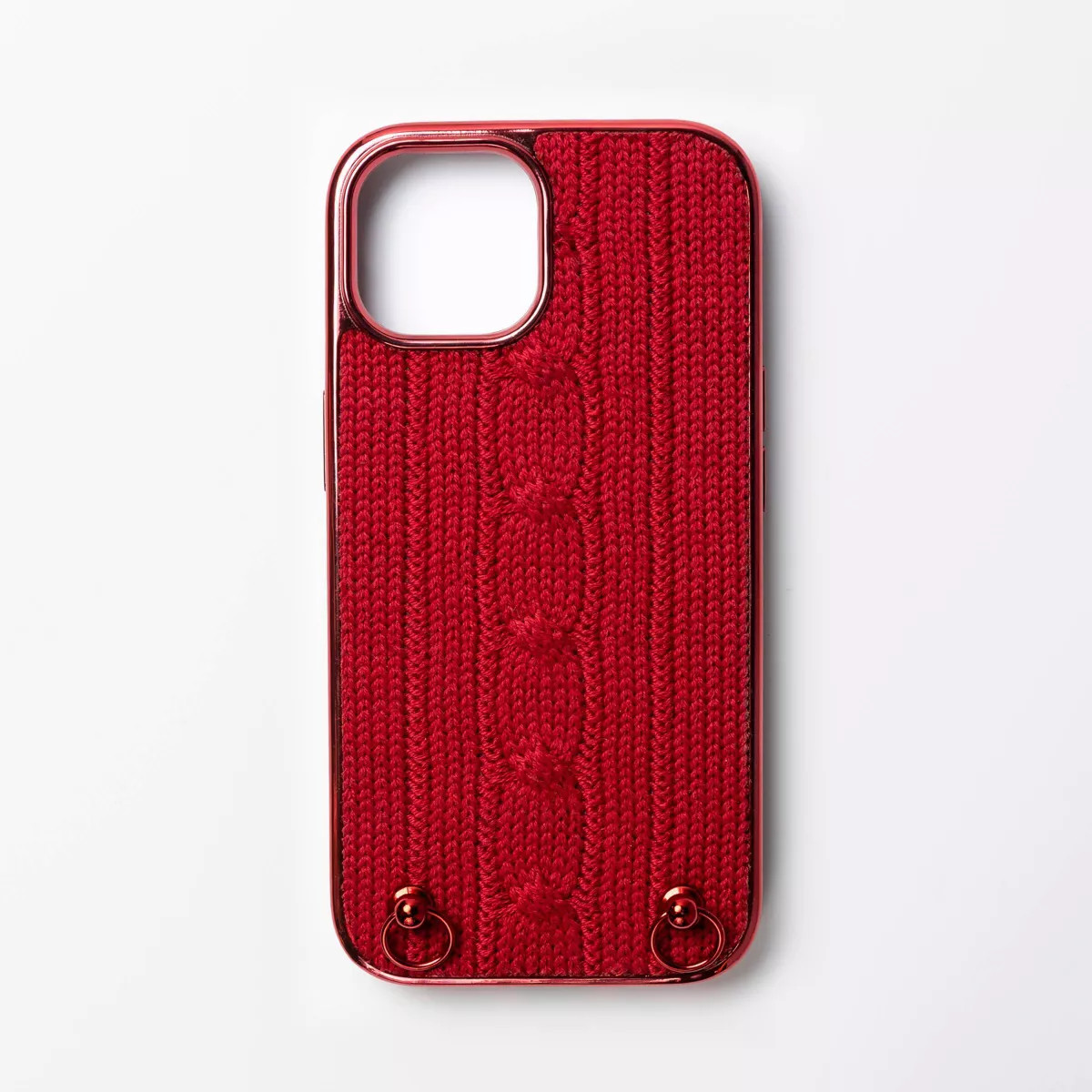 Hello Lux iPhone 16e/15/14/13 Phone Case - Red Metallic Knit Sweater | Target