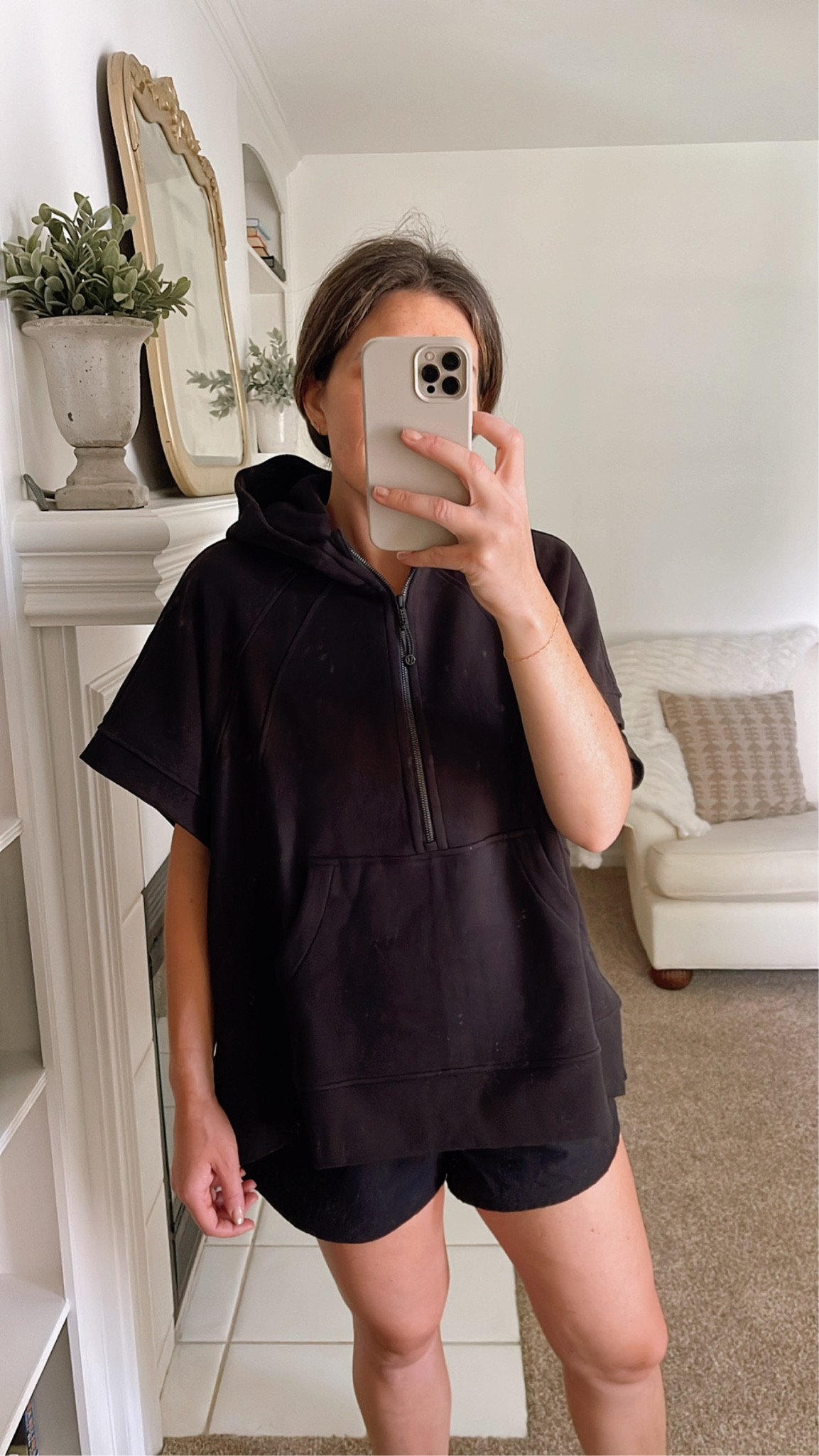 New lululemon scuba short sleeve sweatshirt. Has a hood and is a half zip! Loving it. I got size M/L. Mom style. Workout style. Casual style. Athleisure  

#LTKstyletip #LTKbump #LTKfitness