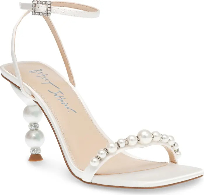 Jacy Imitation Pearl Ankle Strap Sandal (Women) | Nordstrom