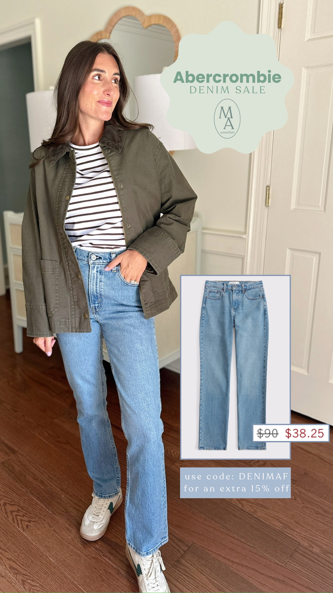 Abercrombie denim sale! 30%-50% off all jeans + and extra 15% with code: DENIMAF 

 

#LTKSeasonal #LTKSaleAlert #LTKStyleTip