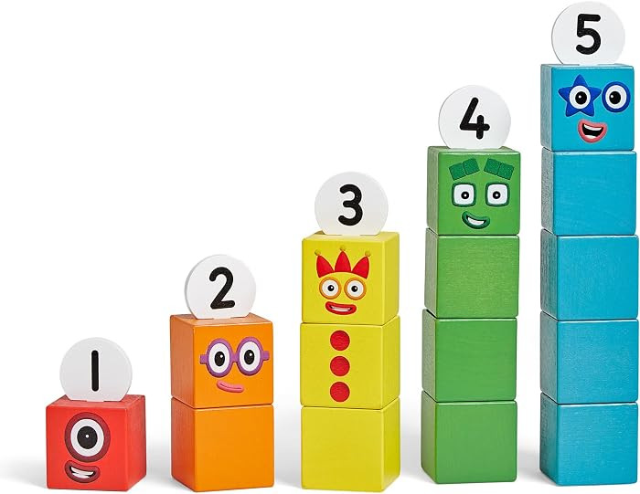 hand2mind Numberblocks One to Five Wooden Blocks, Wood Building Blocks for Toddlers 2-4 Years, St... | Amazon (US)