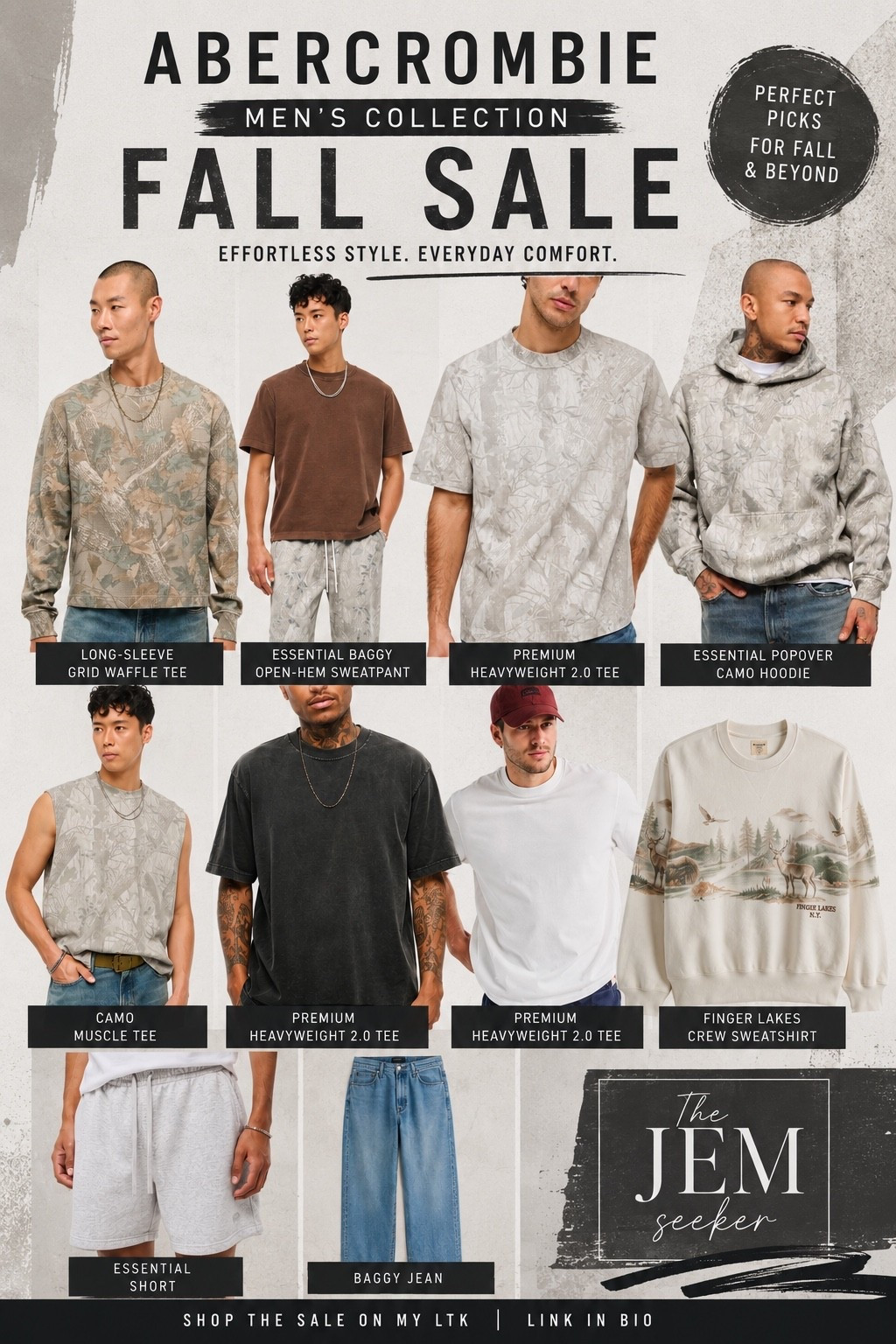 Abercrombie men’s fall favorites 🍂
Stocking up for the guys because this sale is GOOD. 🙌 From everyday basics and heavyweight tees to camo, denim, hoodies + sweats — so many easy fall staples.

September 2–7 | 20–40% off almost everything 🤎
I linked all my picks on LTK! #LTKMens #LTKSaleAlert #Abercrombie #MensFallStyle #FallFashion