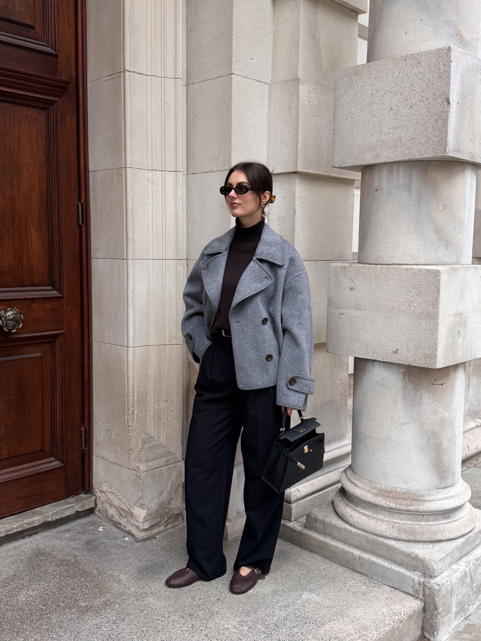 Cropped wool coat & black trousers 

#LTKwinter #LTKuk #LTKeurope