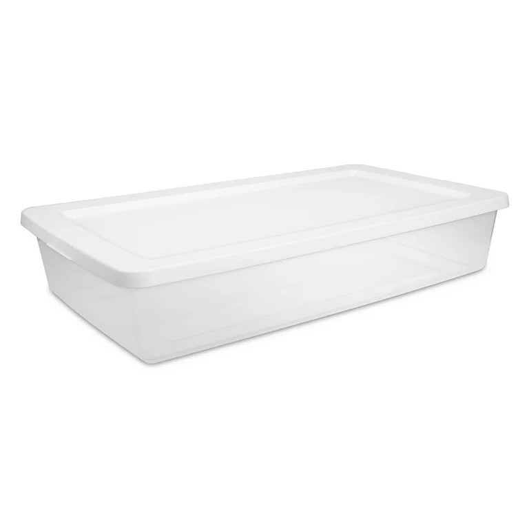 Sterilite 41 Qt. Storage Box Plastic Adult, White | Walmart (US)