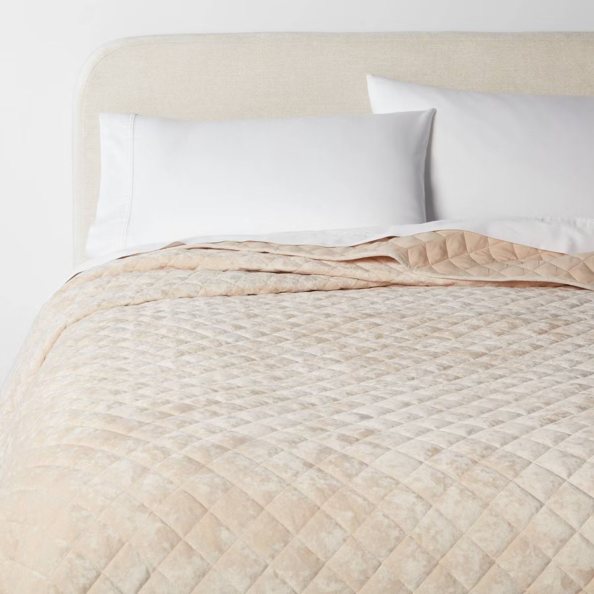 Luxe Diamond Stitch Velvet Quilt - Threshold™ | Target