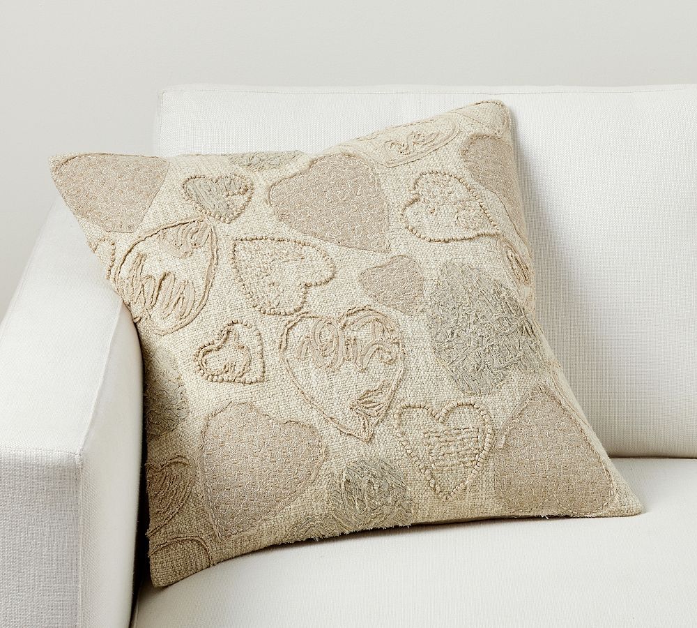 Heart Applique Pillow | Pottery Barn (US)