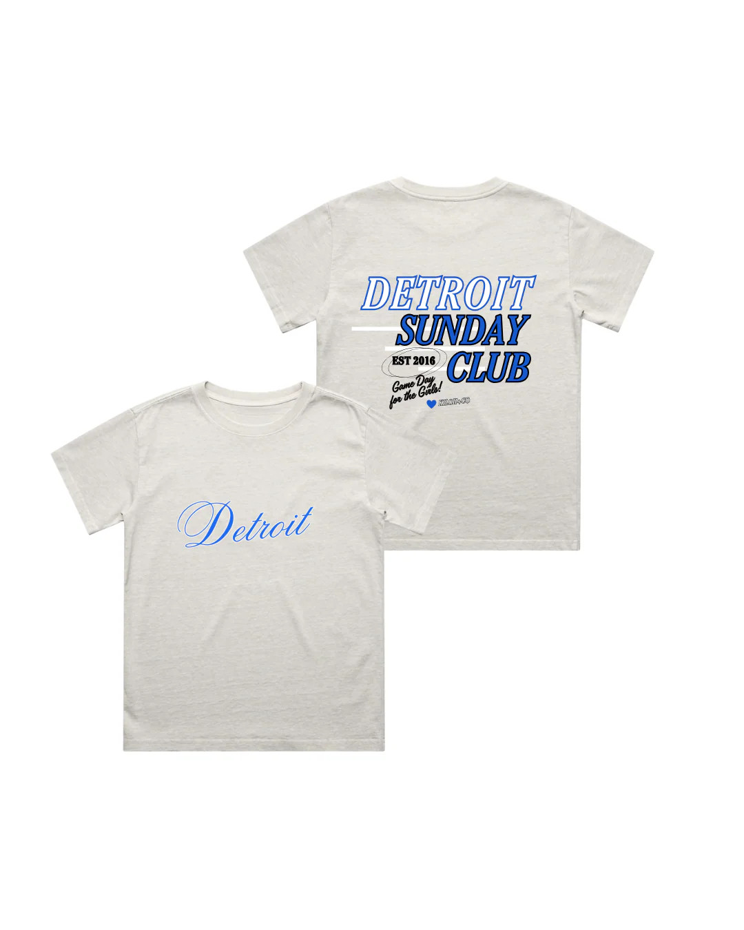 Detroit KIDS Sunday Club Bone Tee (PREORDER SHIPS IN 2 WEEKS) | Kiloh + Co.