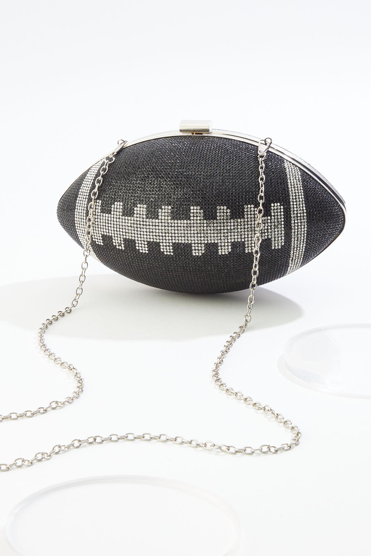 Rhinestone Embellished Football Crossbody | Cato Fashions