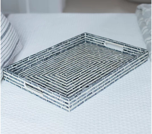 Large 19" Capiz Table Tray by Lauren McBride | QVC