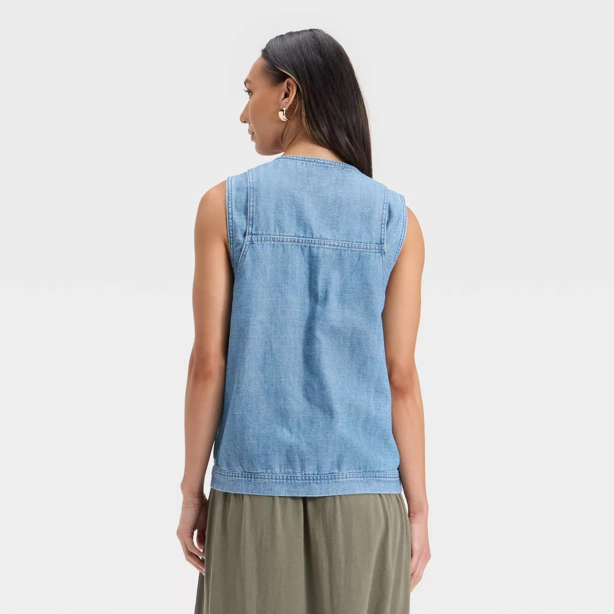 Women's Denim Tie-Front Utility Vest - Universal Thread™ | Target
