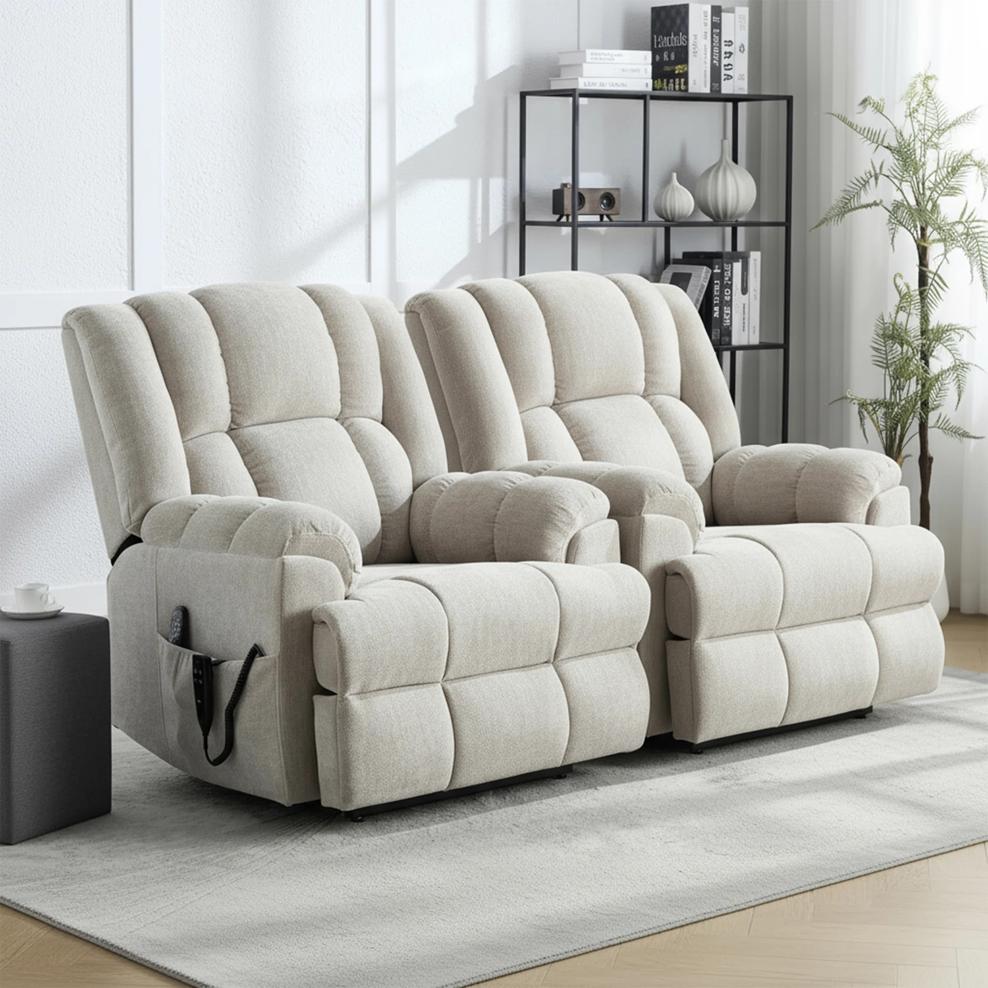 Dual Motor Power Lift Recliner With Heat And Massage, Infinite Position, 180°reclining, Sidepock... | Wayfair North America