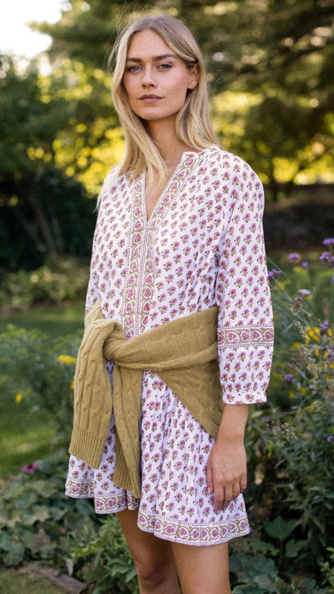 Jeanine Dress - Faded Rose Daisy | Marea