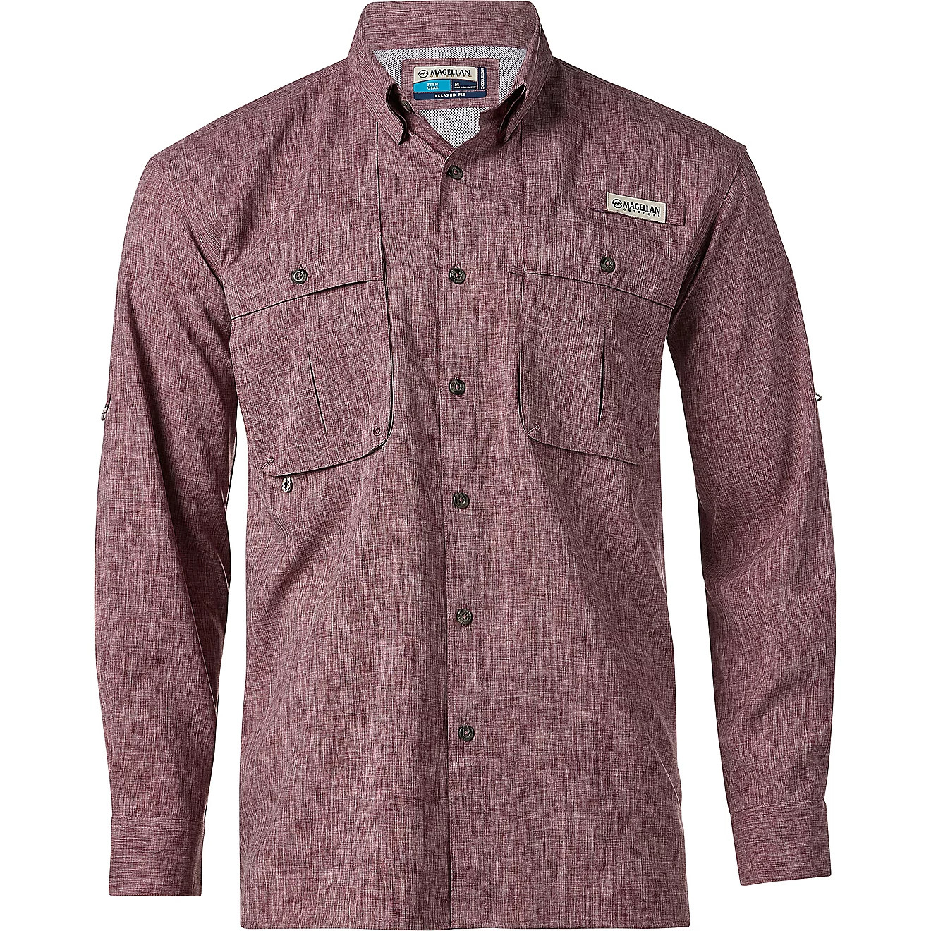 Magellan Outdoors Men's Aransas Pass Heather Long Sleeve Fishing Shirt | Academy | Academy Sports + Outdoors