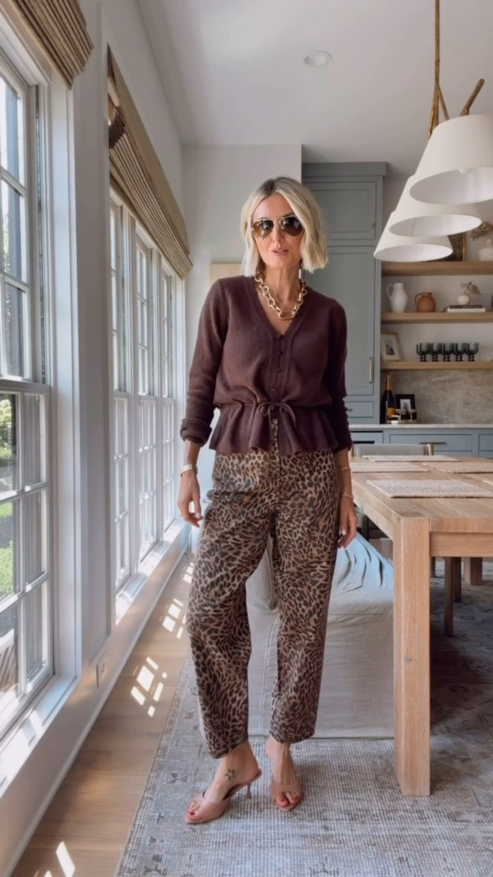 Two things I've been loving going into fall are the color chocolate brown and leopard print! Love how this look turned out! So elevated and chic! Wearing XS/24!

Loverly Grey, Loft, fall outfit, chocolate brown, leopard print, barrel jeans, fall looks, brown cardigan 

 

#LTKSeasonal
