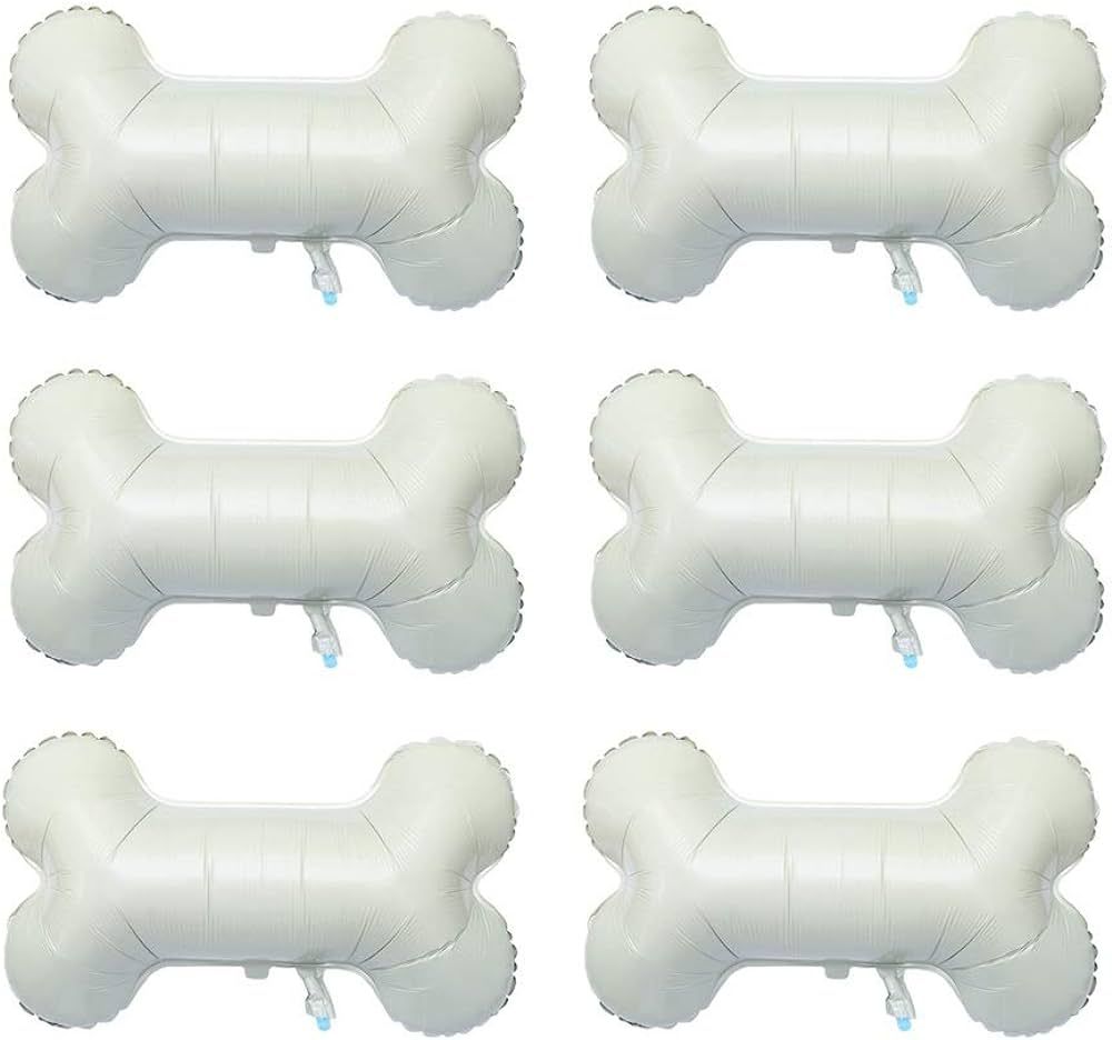 JANOU 6Pcs Bone Shaped Balloons Foil Helium Aluminum Balloons for Pets Dog Party Suppliers | Amazon (US)