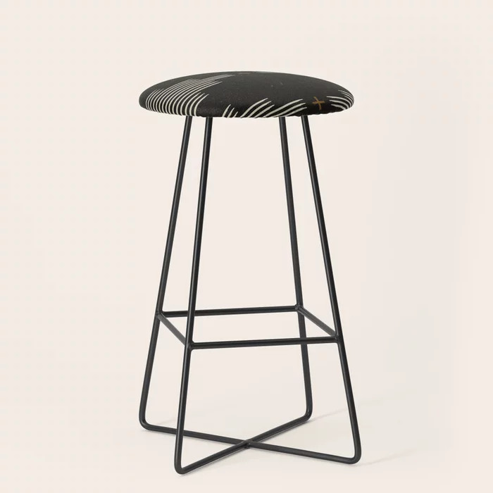 Southwestern Minimalist Black & White Bar Stool | Society6