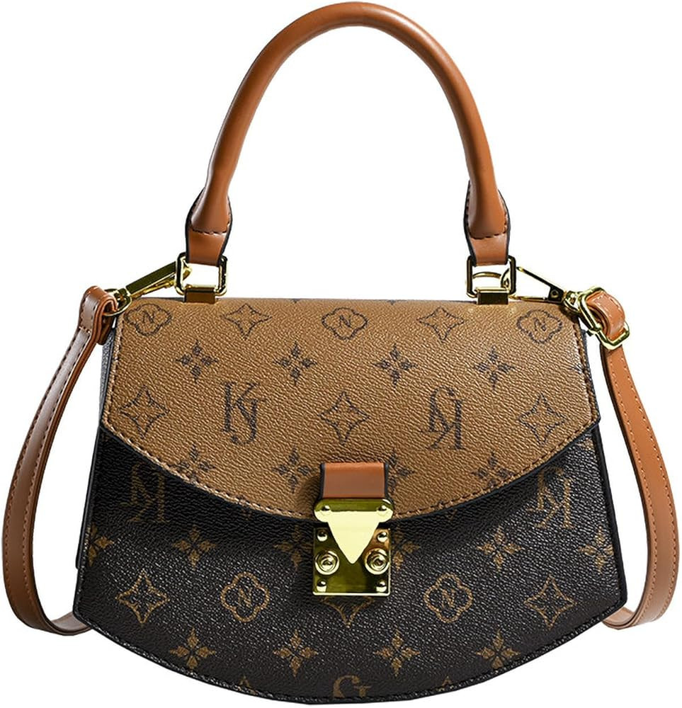 Waiyqju Alphabet Print Women's Satchel PU Faux Leather Designer Daily Overnight Bag | Amazon (US)