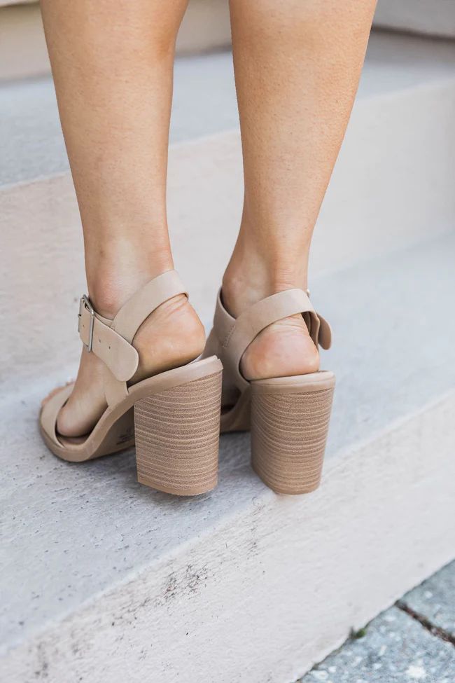 Lizzie Block Natural Heels | The Pink Lily Boutique