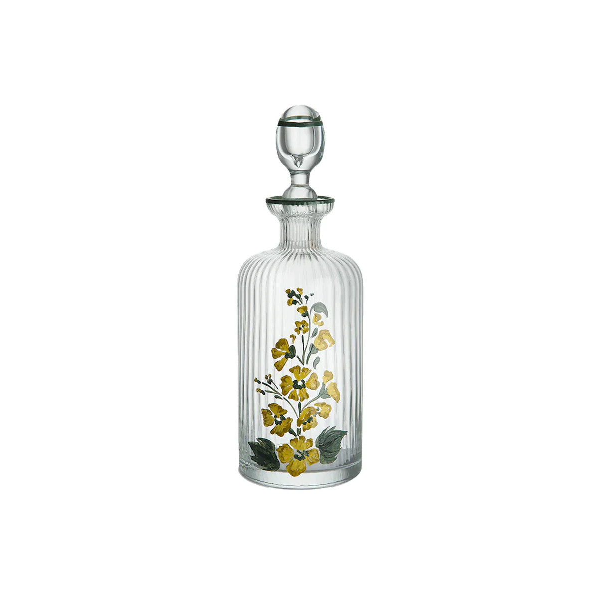 Murano Hand-Painted Oil Bottle in Yellow Floral | Over The Moon