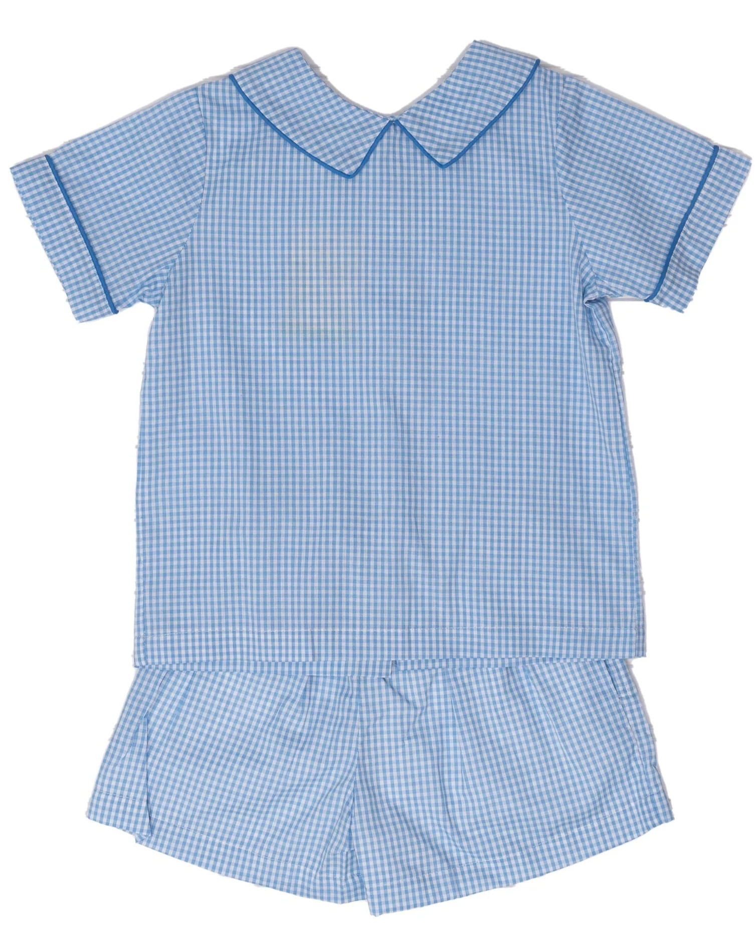 Steven Blue Check Shorts Set | The Oaks Apparel Company