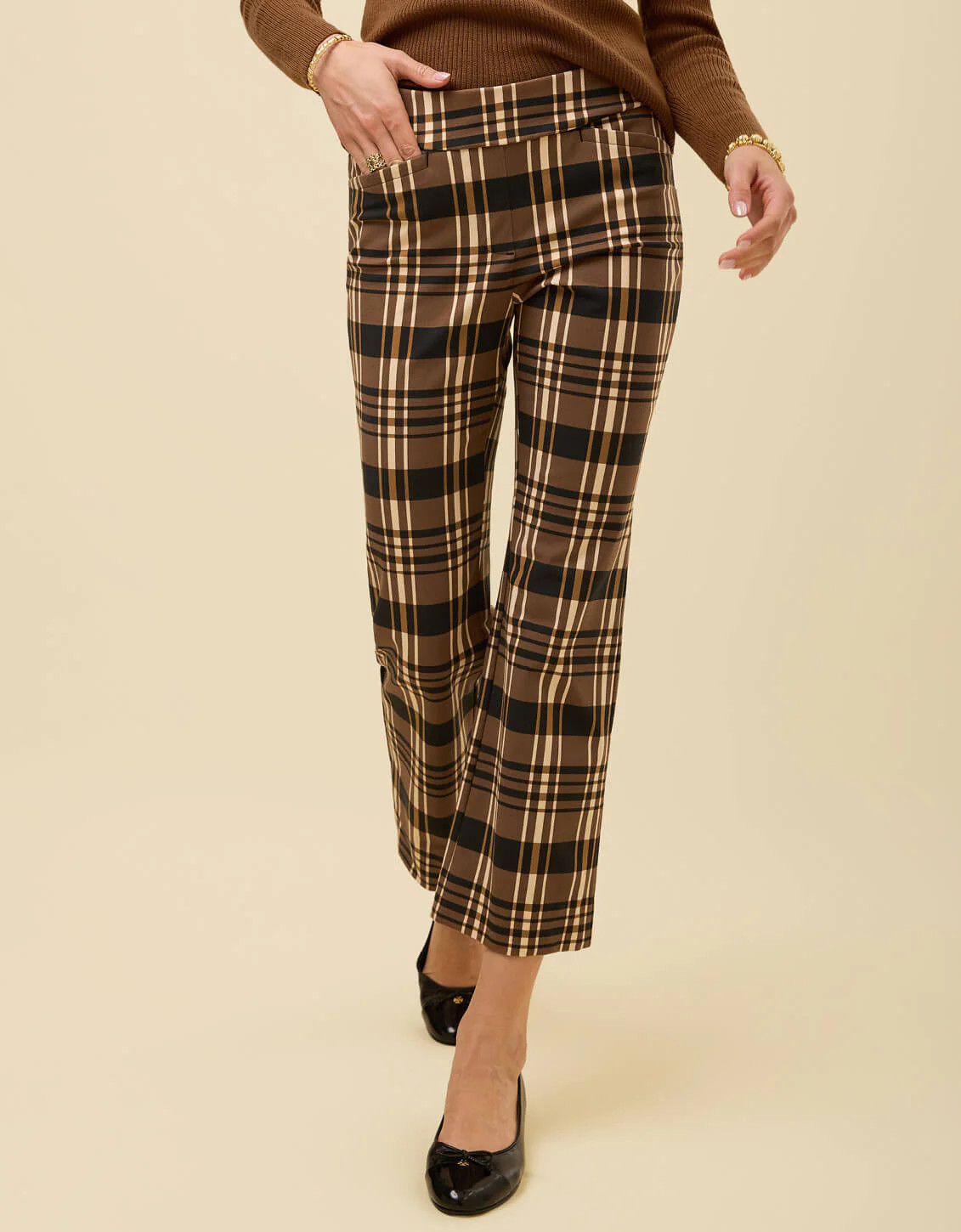 Maren Kick Flare Pant Guerard Estate Plaid | Spartina 449