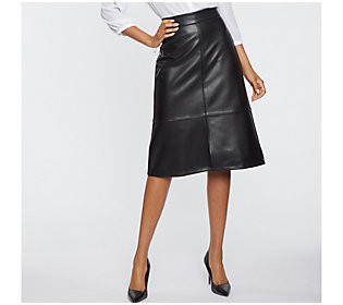NYDJ Faux Leather A-Line Skirt | QVC