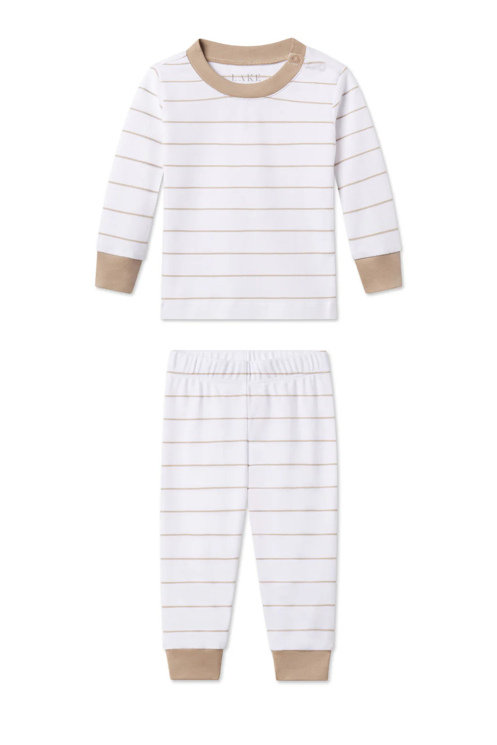 Baby Long-Long Set in Driftwood Stripe | Lake Pajamas