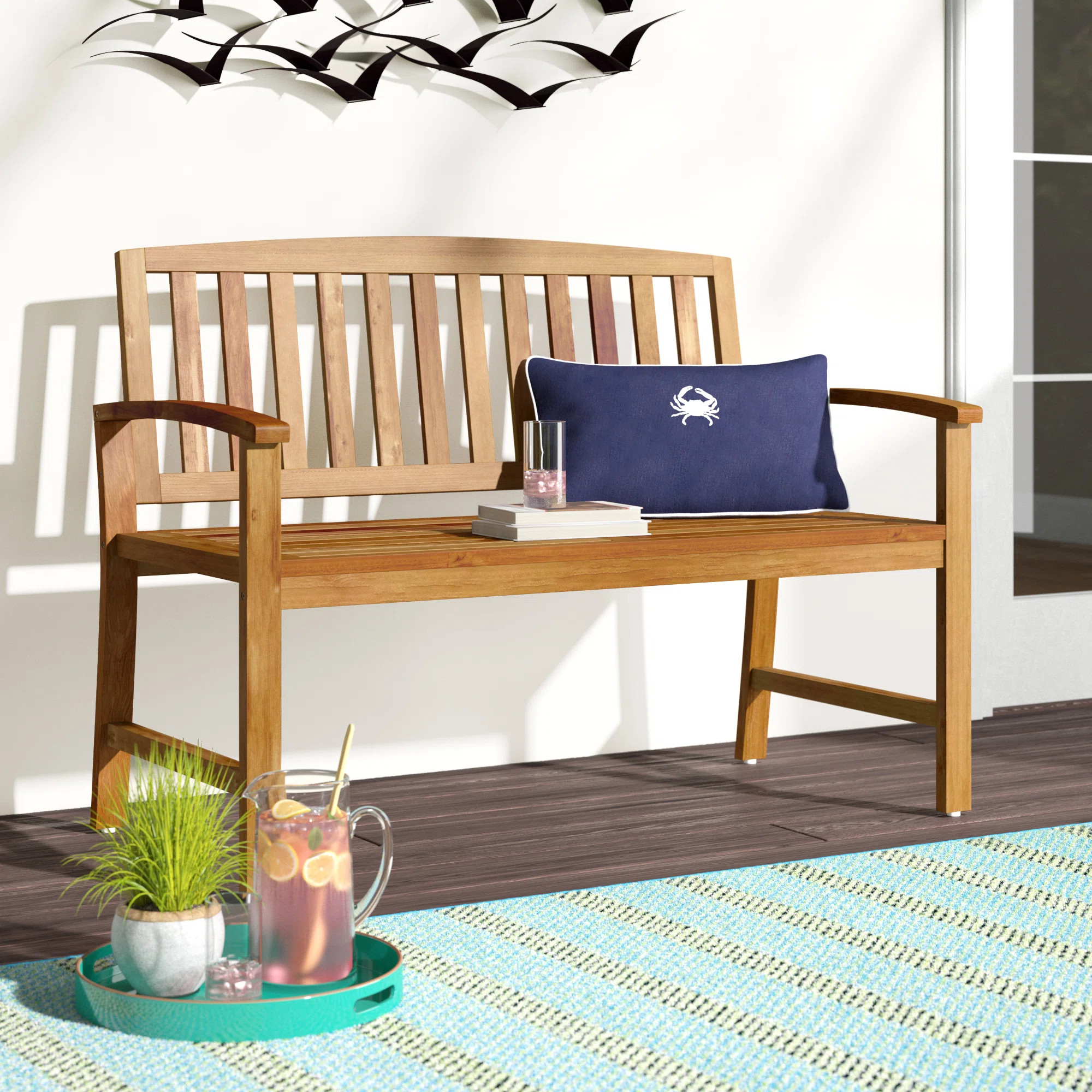 Royce Acacia Outdoor Bench | Wayfair North America