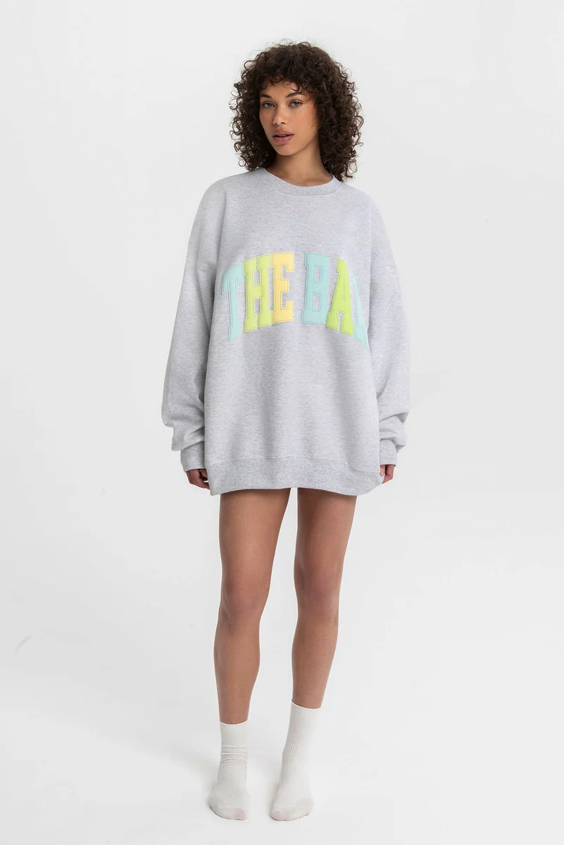 VARSITY SWEATSHIRT LT HEATHER GREY/CITRUS FADE | The Bar