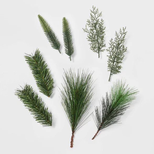 20ct Mixed Greenery Artificial Holiday Arrangement Stems - Wondershop™ | Target