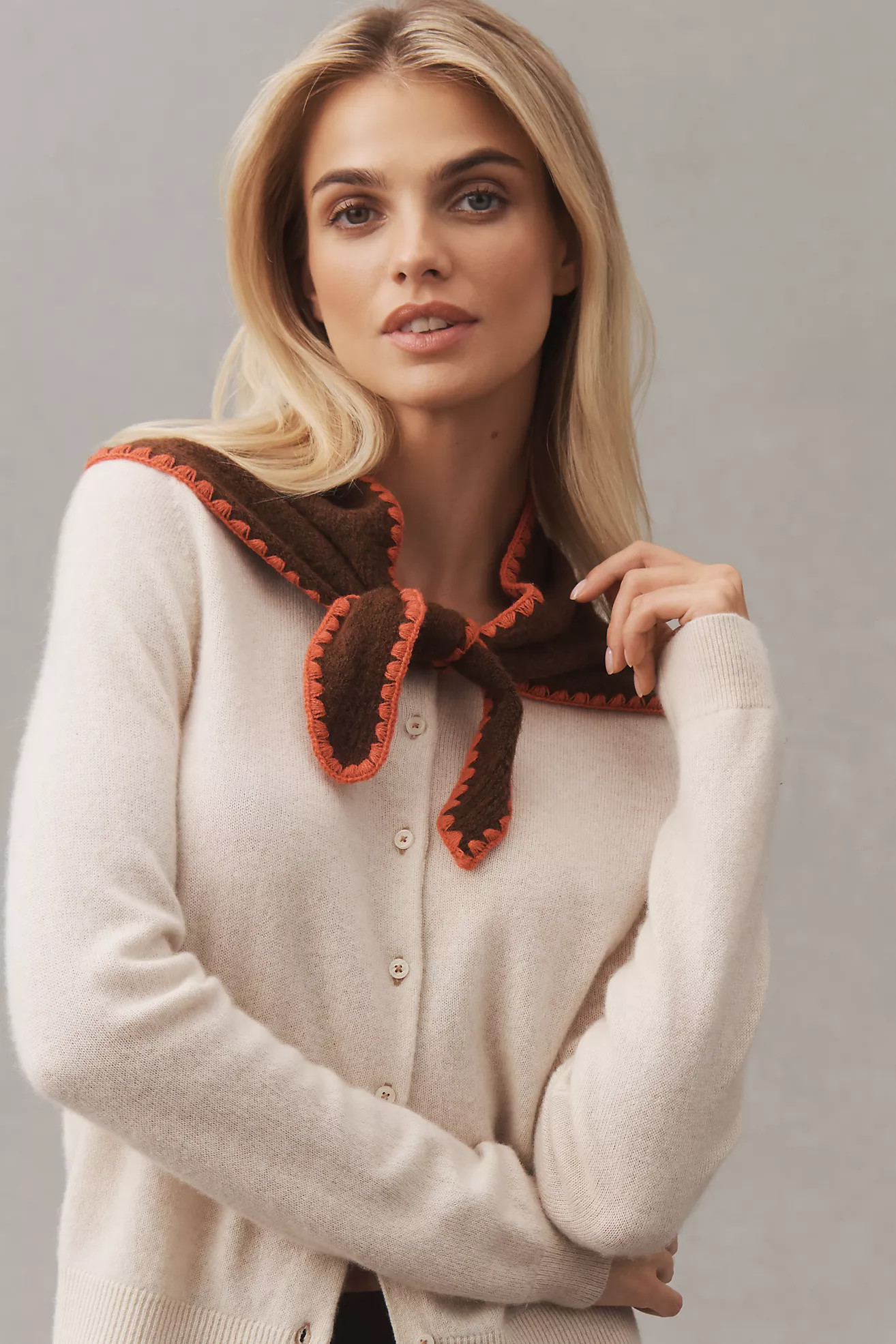 By Anthropologie Icon Embroidered Triangle Scarf | Anthropologie (US)