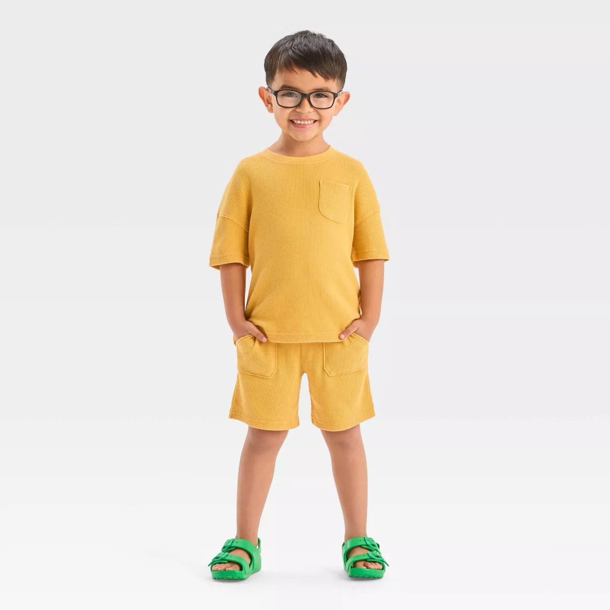 Toddler Boys' Short Sleeve Thermal Top and Shorts Set - Cat & Jack™ | Target