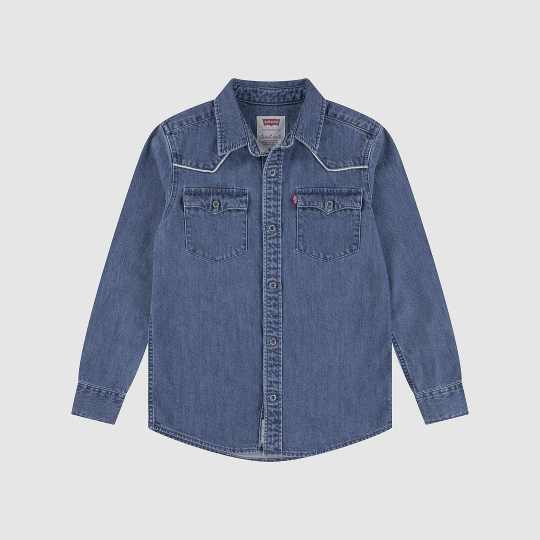 Levi's Logo Western Shirt Chambray Big Boys 8-20 L | Levi's US