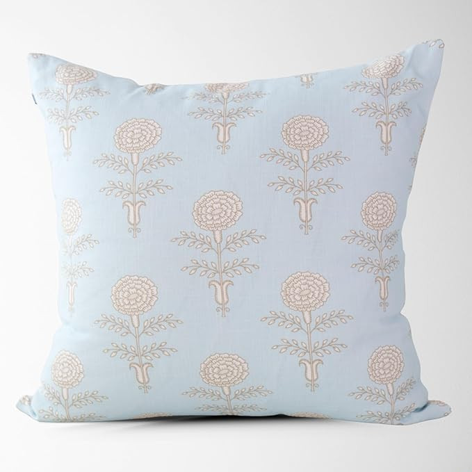 Tajik Home Elodie Marigold Block Print Pillow Cover – 100% Cotton Decorative Throw Pillow Cover... | Amazon (US)