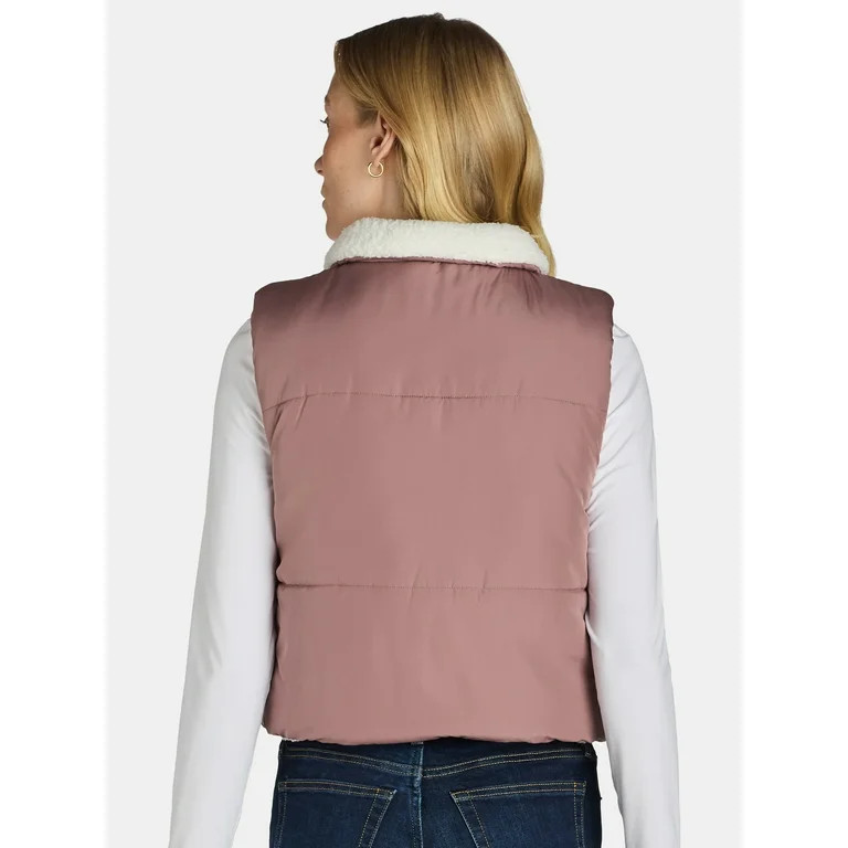 No Boundaries Reversible Vest, Women's - Walmart.com | Walmart (US)