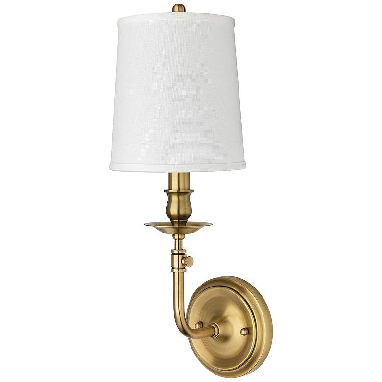 Hudson Valley Logan 18" High Aged Brass Candle-Shape Wall Sconce - #18N26 | Lamps Plus | Lamps Plus
