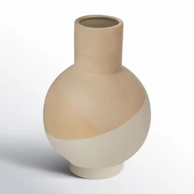Tammy Beige/Off White Ceramic Table Vase | Wayfair North America