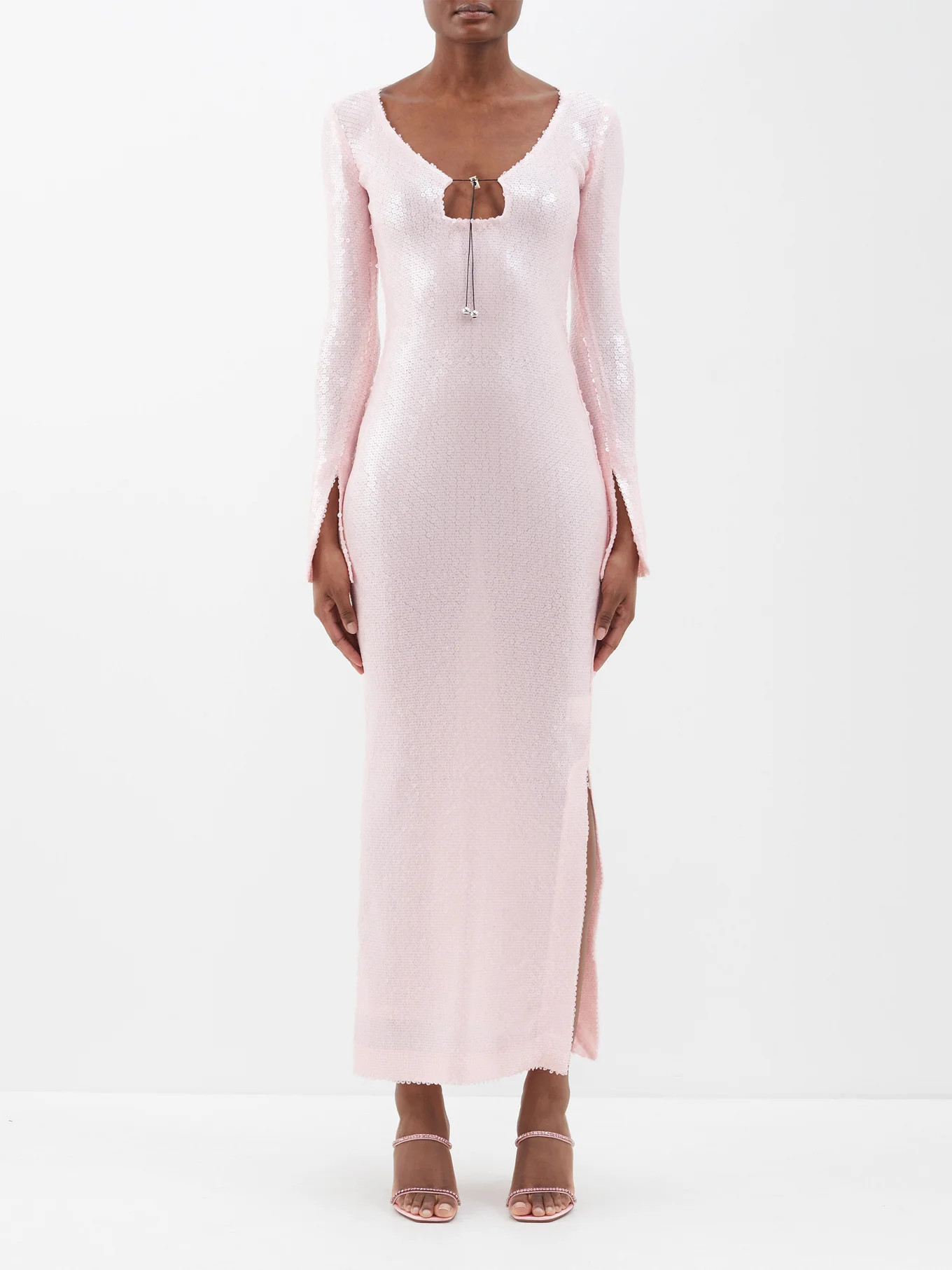 Solaria keyhole-neck sequinned-tulle maxi dress | Matches (US)